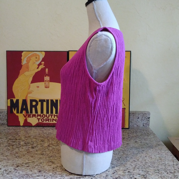 St. John Textured Knit Camisole Crop Top Shell EUC - Picture 2 of 8